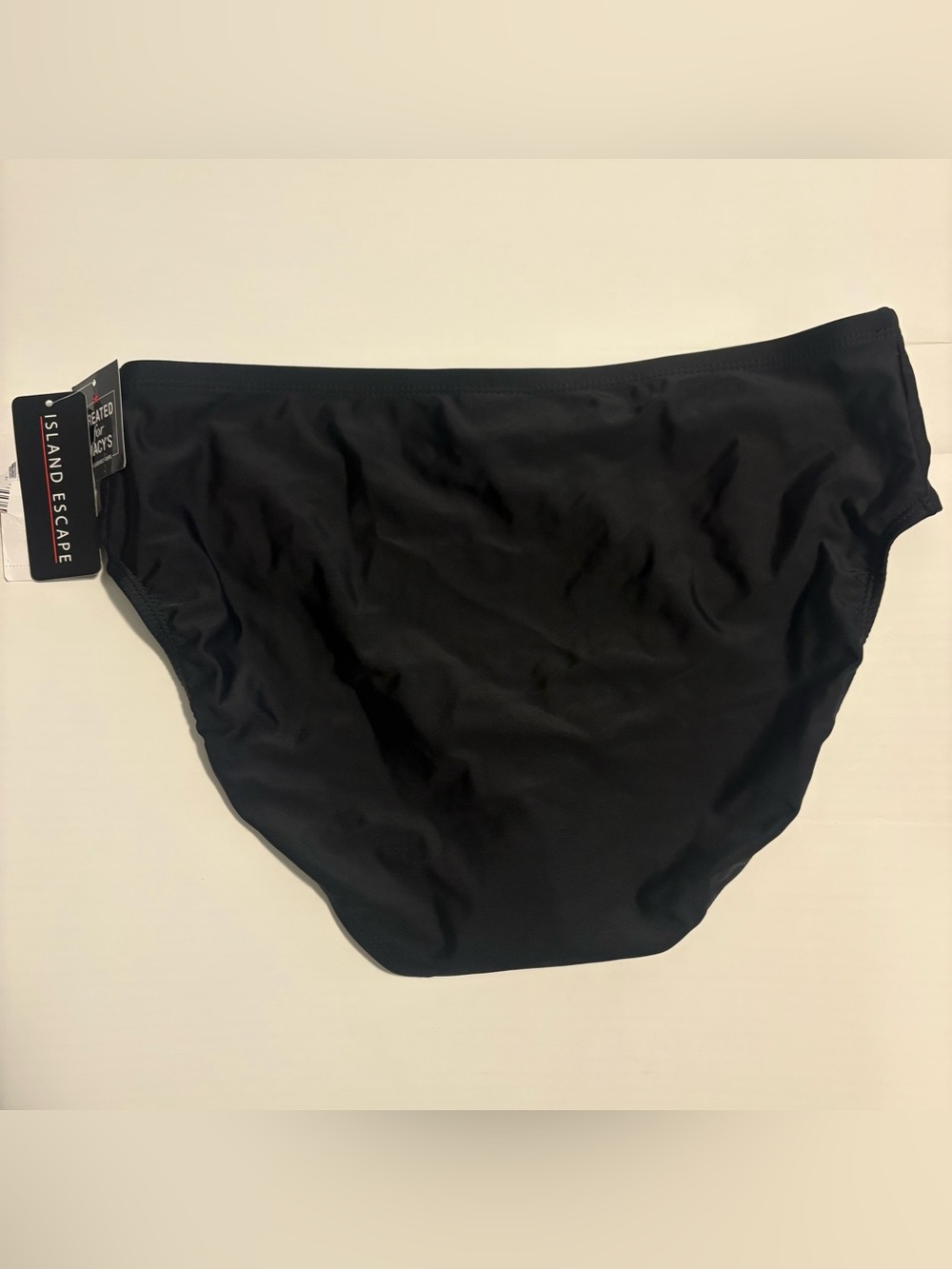Island Escape Black Bikini Bottom Women’s Size 12 L XL Classic Swim Brief NWT - Picture 2 of 5
